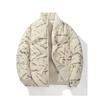 Mens Reversible Padded Jacket Winter Warm Stand Collar Casual Thick Cotton Coat Teens