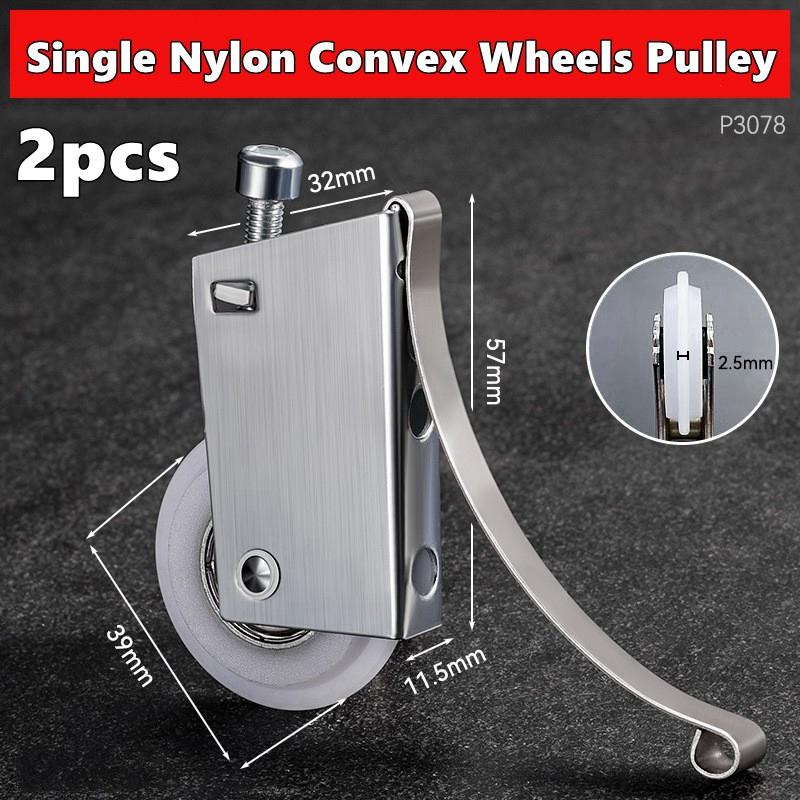 2 Stück Schiebetür Rollen Schrank Schiebetür Bodenrollen Lager Küche Badezimmer Türschienen Glattgleitende Rollen