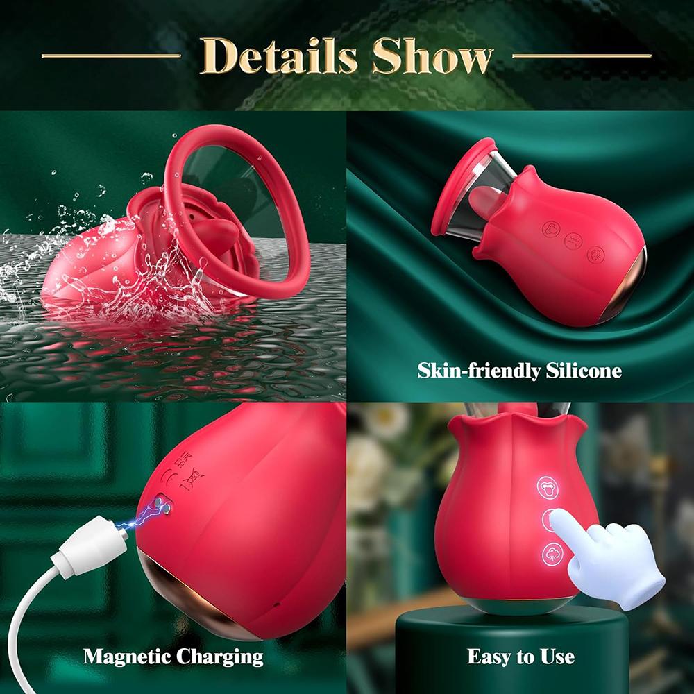 Sucking Licking Vibrator Tongue Licking Clitoris Sucker for Women Female Clitoral G Spot Nipple Stimulator Massager Adult Goods
