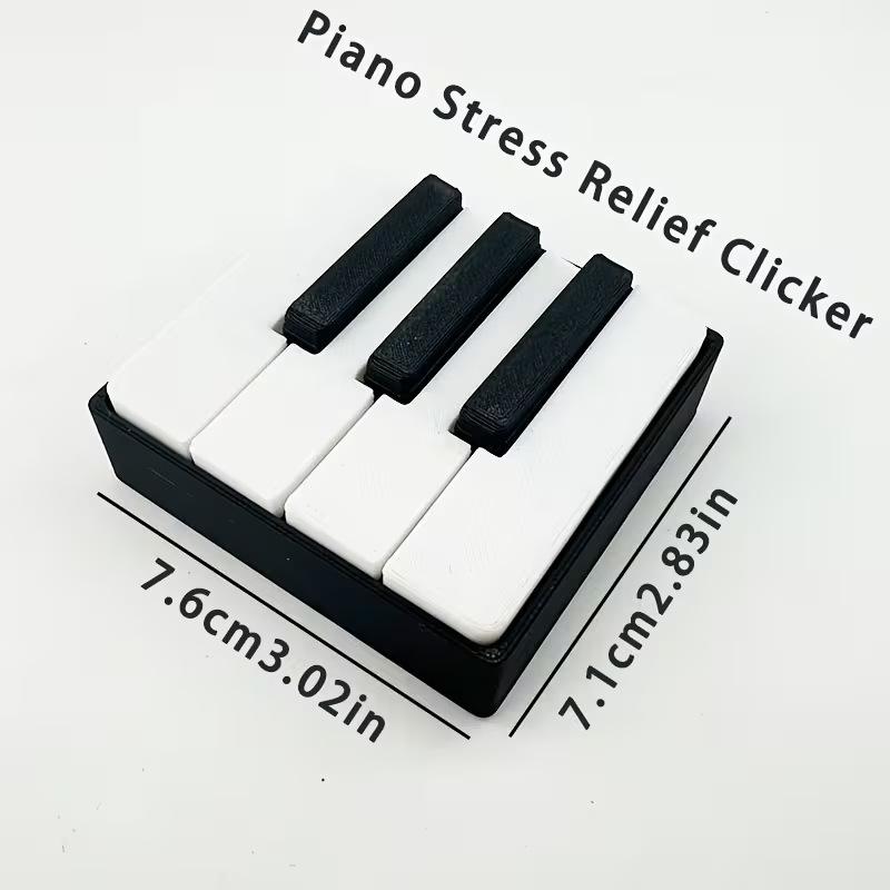 Klawiatura Pianina Clicker Drukowana 3D z PLA - Typ Naciskowy Relaksująca Figurka Fidget Odpowiednia na Biurko, Gry Imprezowe, Naciskacz Klawiszy Muzycznych