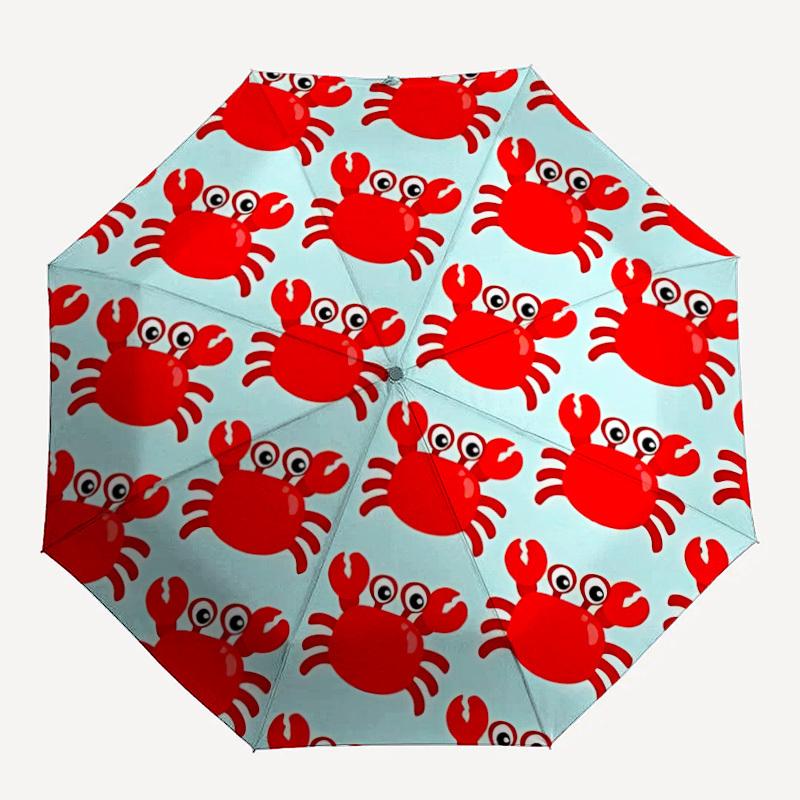 

1pc Crab Pattern Umbrella - Portable Home Essential, Durable Iron Frame with Rod Structure, Fashion Lovers yy250910030
