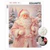 Christmas Pearl Painting Handmade Pearl Kit Pink Santa Claus Winter Floral Home Decoration Painting