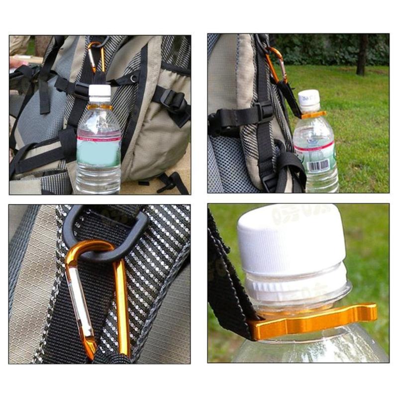 Aluminum Water Bottle Hook Outdoor Carabiner Water Bottle Clip Bottle Carrying Clip Bottles Holder Hook for Travelings