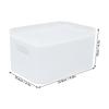 Plastic Storage Basket Large Capacity Translucent Stackable Desktop Storage Box With Lid for Office Home Bathroom Desktop