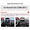 OSSURET Car Intelligent Systems Carplay Android Car Radio for Renault Clio 2 2000-2012 Multimedia Video Player WIFI Intelligent Screen Autoradio RDS