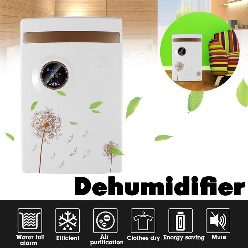 100W 2.5L Electric Dehumidifier Air Dryer Home Water Full Alarm Display Screen Moisture Absorber Cooling Air Dryer