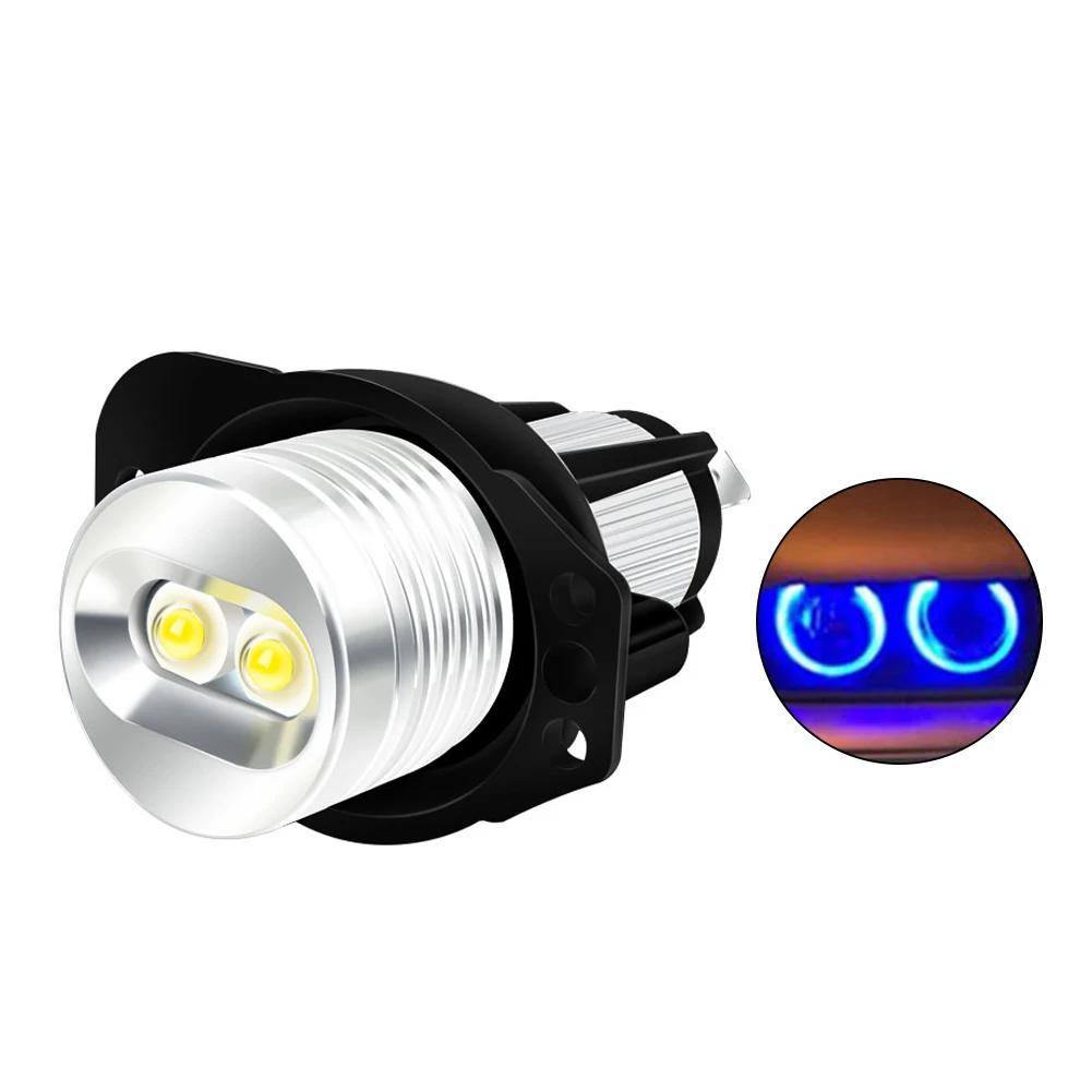 Car LED Angel Eyes Marker Light Bulbs Automobile Side Light Bright Headlights Replacement For BMW E90 E91 05-08 Car Accessories синий