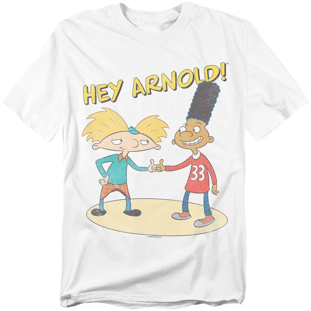 Hey Arnold - And Gerald With Logo - Unisex Short Sleeve Children s T-shirt - White 130