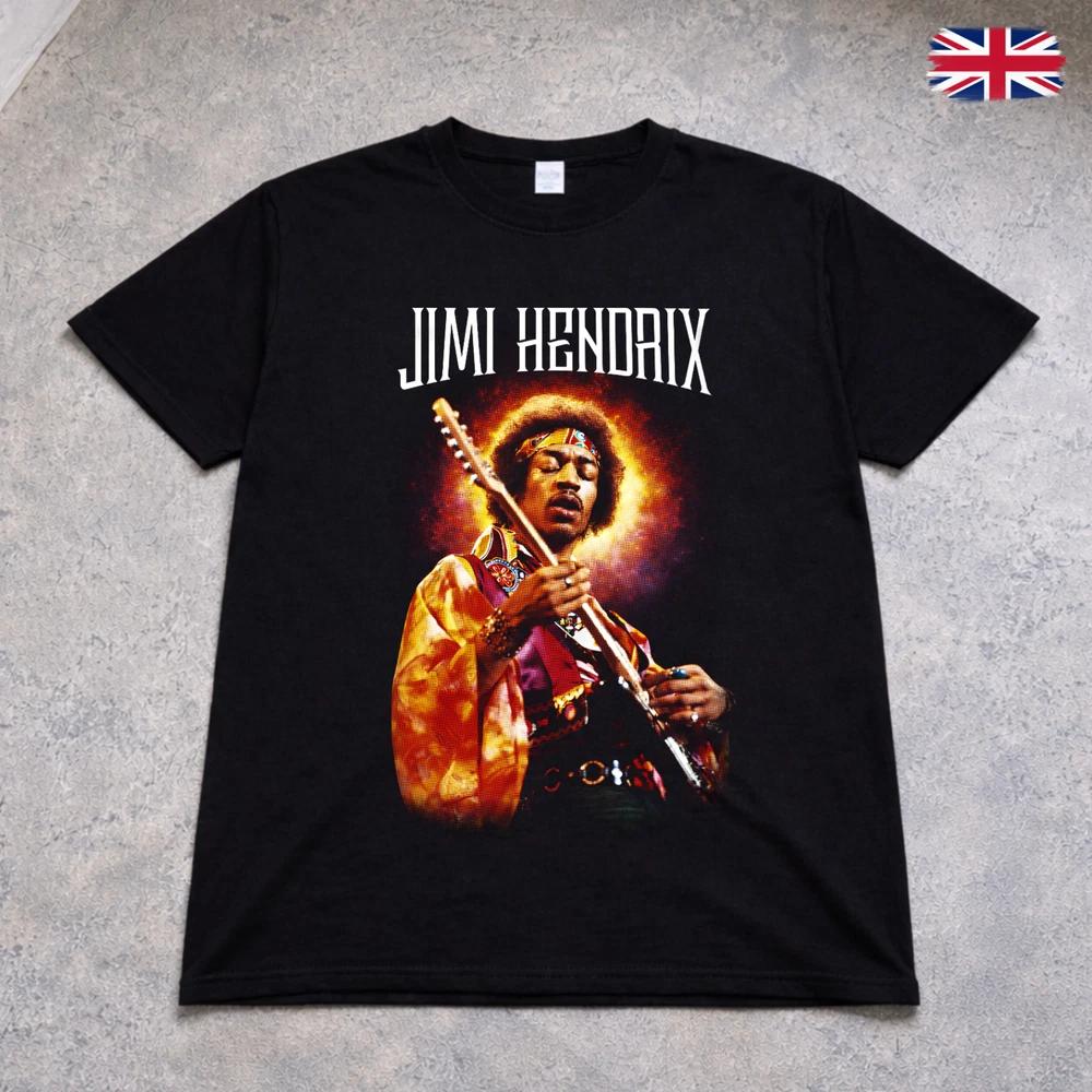 Jimi Hendrix T Shirt Guitar Legend Rock Band Tee Adults Kids Black 2XL