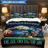 Philadelphia Eagles 3-teilige Bettwäsche, inklusive 1 Bettbezug und 2 Kissenbezügen. Perfekt für Weihnachten, ideal für Schlafzimmer, Studentenwohnheim