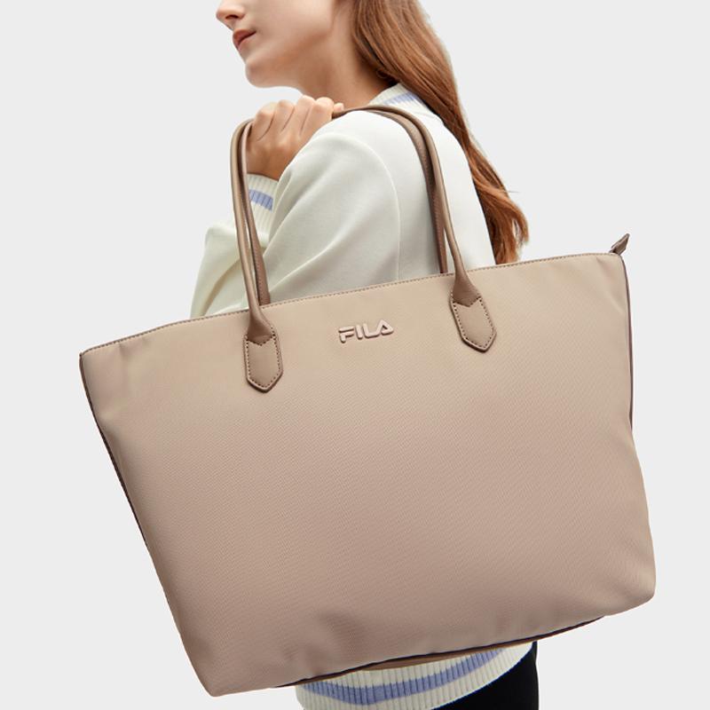 New FILA Fabric One Shoulder Handbag Extra Small Women's Light Brown F13W418165FBG