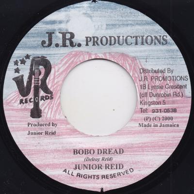 7inch Record JUNIOR REID  Bobo Dread NONE J.R. Production 2000 Jamaica Reggae Ska  Dub Used