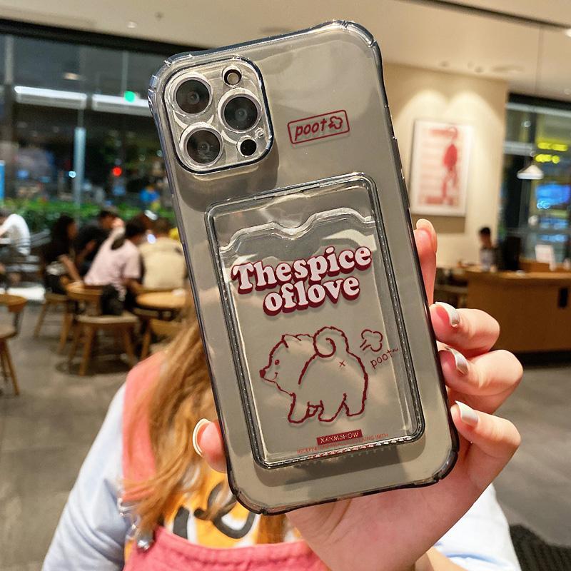 

Чехол-карточка для iPhone 11 13 XR 15 14 Pro Max iPhone 12 16 7 8 Plus XS Max Samsung S24 S23 A15 A55 A05 A54 Redmi 12 13C 13 9 с защитой от мультфильмов iPhone XS Max серый