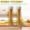 Hoffnugshween Glass Pasta 2000ml 30cm with Rotating Easy Measuring Spaghetti Pasta Storage Glass Food Storage Dustproof and Dustproof and Perfect for
