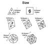 7pcs Polyhedral Dice Set Marble Effect with Dargon Pattern for DND RPG Entertainment Tabletop Games