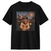 Unisex Retro Funny America Cat Hot Dog Lovers Patriotic US Flag TShirts Cotton Tops Summer Classic ShortSleeve T Shirt ONeck Tee
