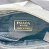 PRADA Triangle logo Silk satin Shoulder Bag Satin Light Gray Women Used