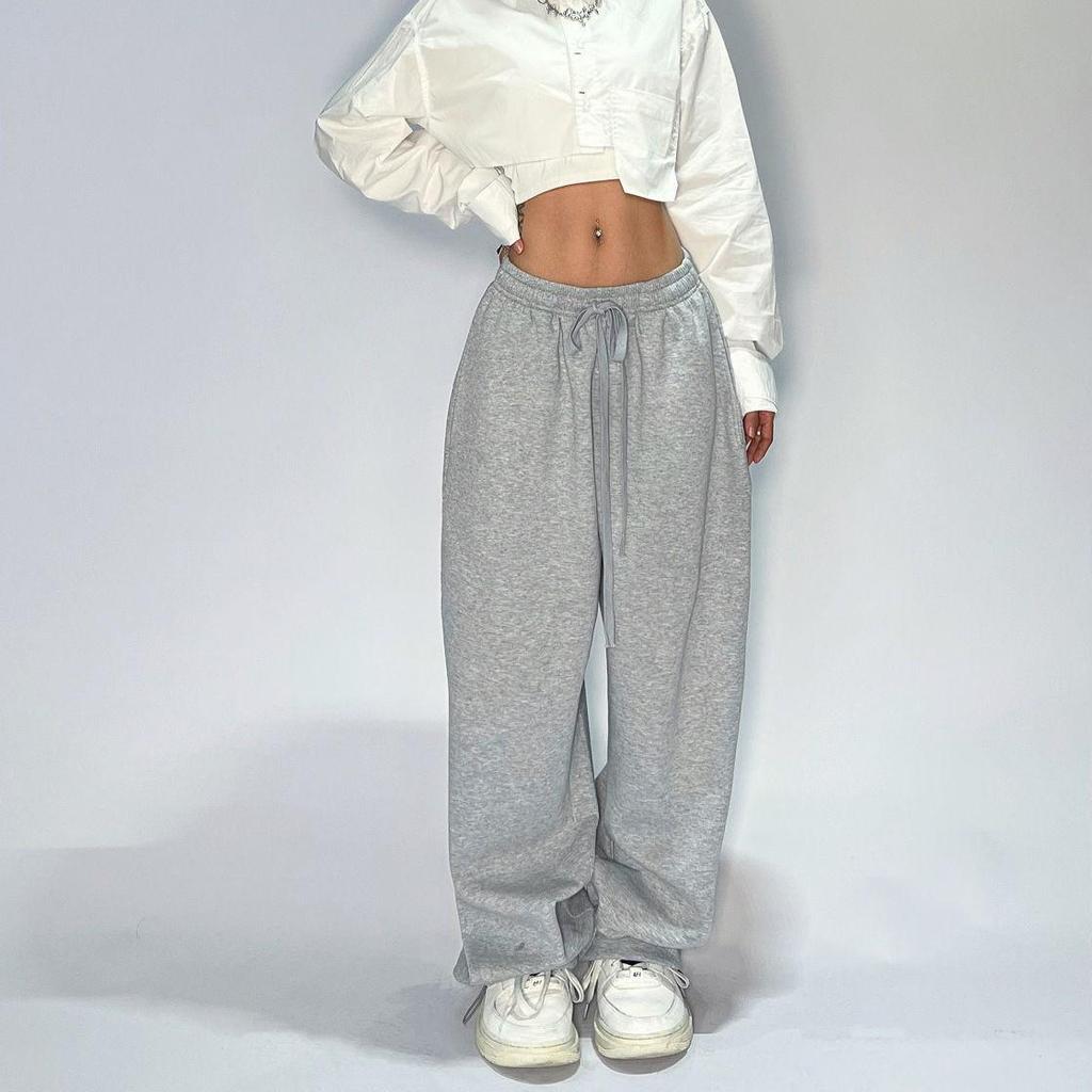 Trendy Fleece-Lined Jogger Pants - Unisex Hip-Hop Style