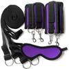 Plush  Toys Soft Women's Bed Tied up Straps Neoprene Padded Gym Set Purple