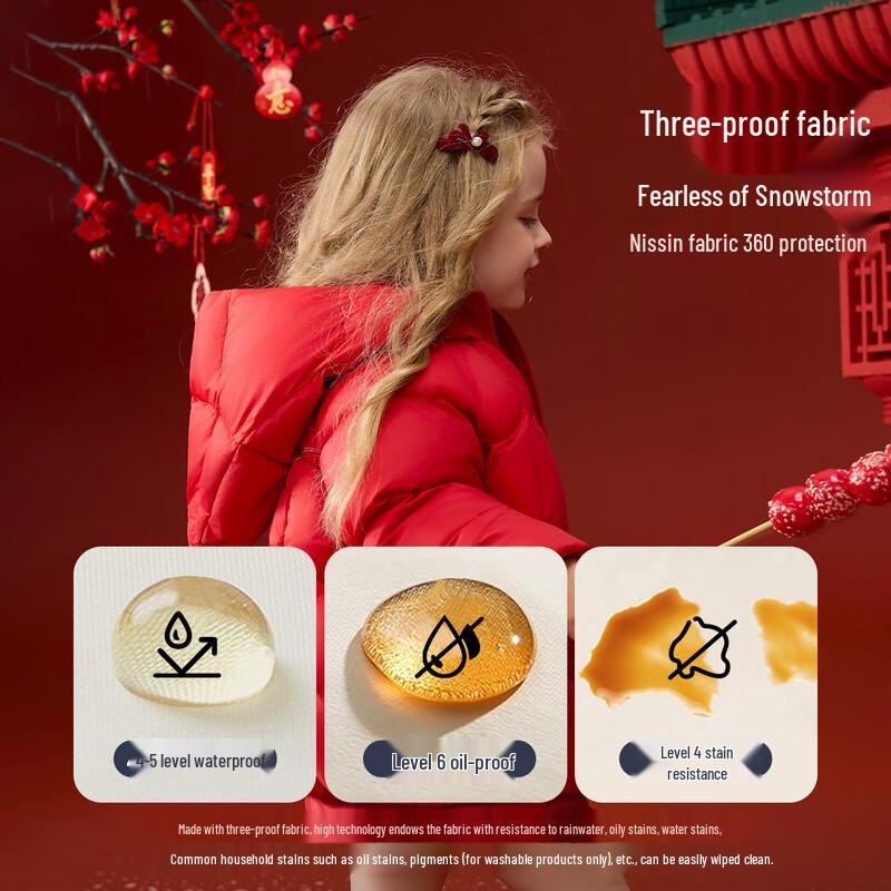 ASK JUNIOR Girls Winter Mid-Length Down Jacket XL