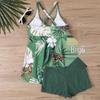 2025 Colorful Print Plus Size Tankini: Loose, Tummy-Covering, Conservative Swimsuit
