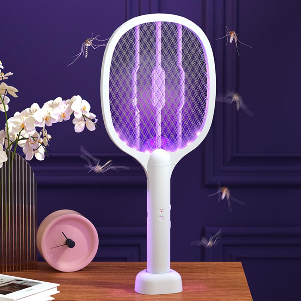 Bug Zapper Racket Fly Zapper Rechargeable Fly Killer and Mosquito Trap Lamp 2 in 1 Insect Bug Pest Control Tool Fly Bat Swatter