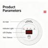 Carbon Monoxide Alarm with Red Display Screen, Test Silence Button and Battery Supply for Indoor Home Awareness