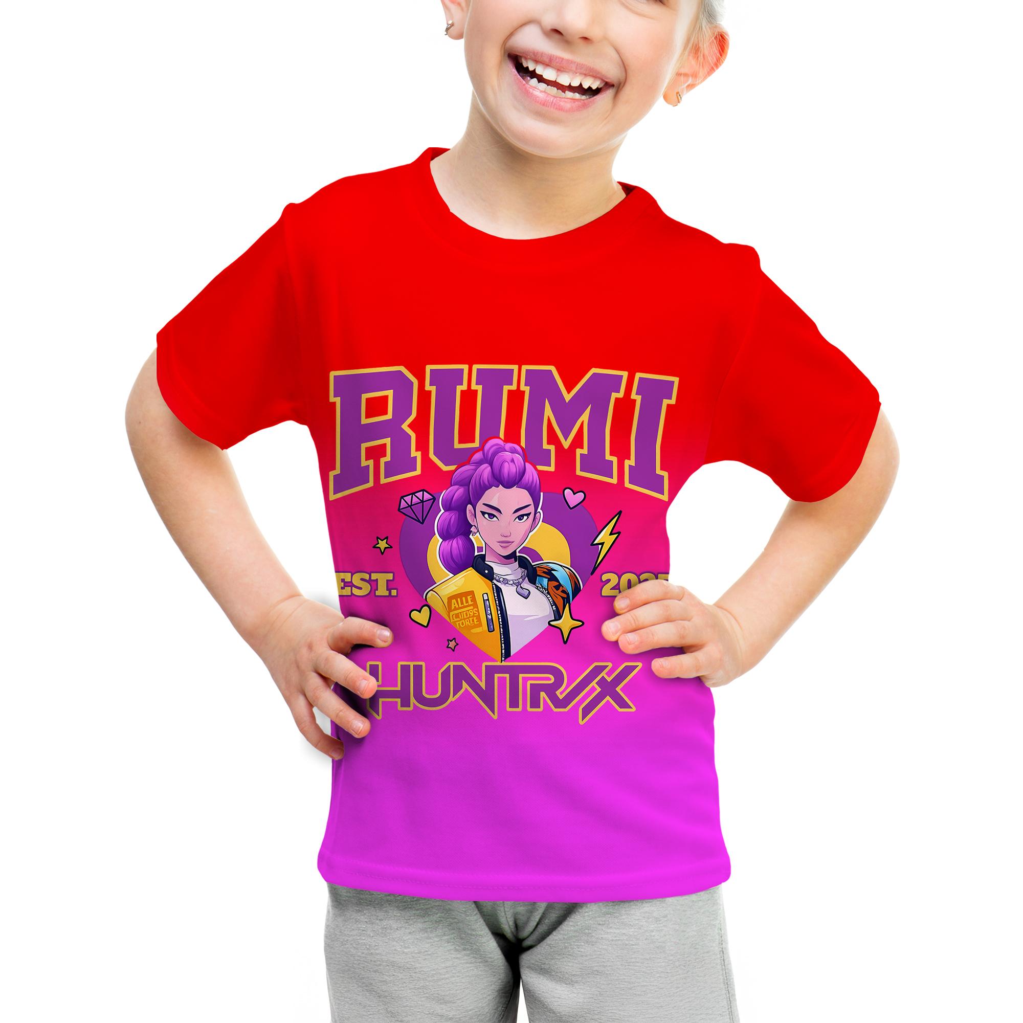 

2025 Новые Фанаты Детская Девочка Розовая Футболка KPop Охотники на Демонов Футболки с Принтом Для Маленьких Девочек Футболка Детская Одежда Подарки 160