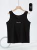 Plus Size Women's Korean Style Cotton Camisole Tank Top - Sleeveless Solid Color for Spring/Summer