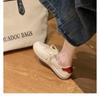 2024 New white pu Women Casual Sneakers Lace-up Vulcanized Shoes Ladies Platform Sneakers Female jogging Shoes Zapatos De Mujer