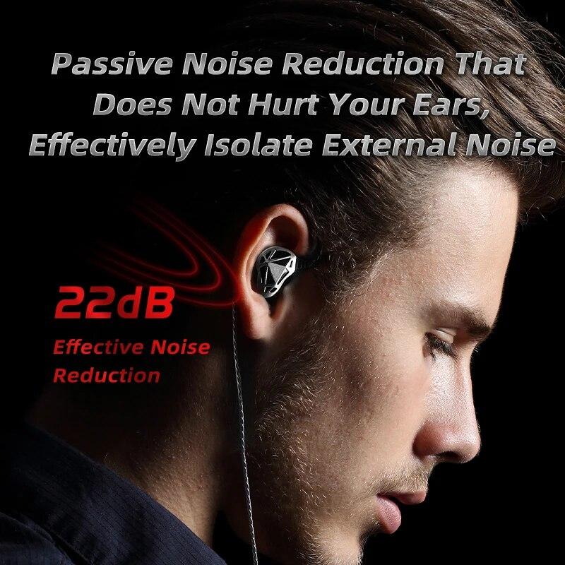 QKZ AK7 Copper Driver HiFi Wired Earphones Sport Headphone Bass Stereo Super Clear Gaming Headset Music In Ear Earbuds With Mic
