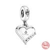 Bracelet Perles Charms Note de Musique Guitare Piano Cœur en Argent Sterling 925 Bijoux DIY pour Femmes