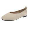 Retro Simple Suede Thick Heel Single Shoes Women's 2025 New Shallow Mouth Soft Sole Work Shoes Korean Version One-pedal Women's Shoes