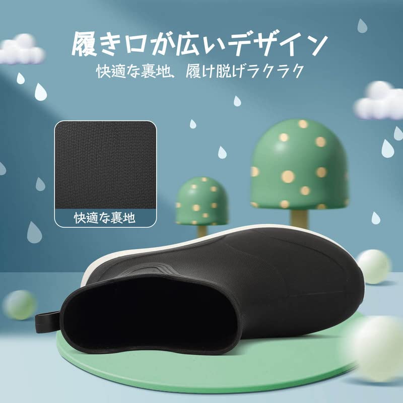 Todaysunny Kids' Rain Boots, Rain Shoes for Boys and Girls, Waterproof and Lightweight Short Boots for All Weather, Perfect for School, Rainy Season,