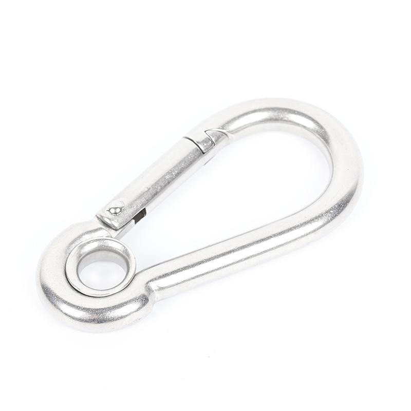 304 Stainless Steel Spring Carabiner Safety Buckle with High Load-Bearing Capacity