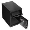 1.2 Cubic Feet Drop Safe, Large Capacity Front Drop Slot Safe Box with Digital Keypad, Heavy Duty 2 Tiers Cash Depository Box with Spare Keys for