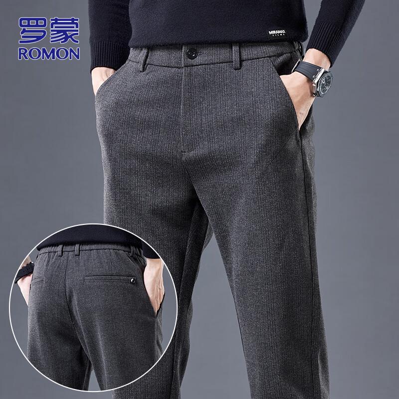 

ROMON Men s Straight-Leg Business Casual Pants 32