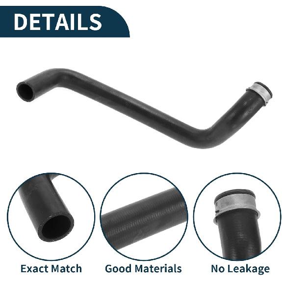 Radiator Hose for Mercedes-Benz Sprinter 3-T 3.5-T 5-T 906 2006-2019 Good Sealing No.A9065010382 Upper Coolant Water Hose Black 1 Pc