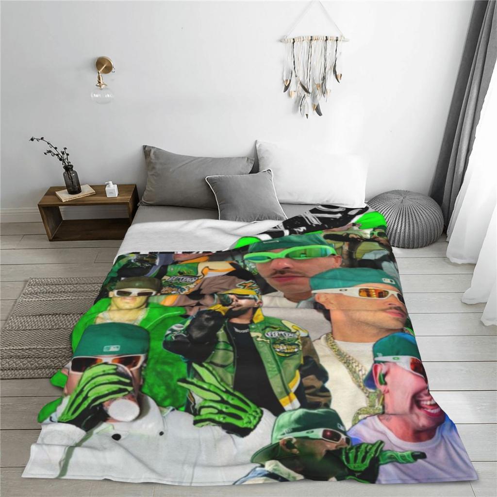 F-Feid Ferxxos Flannel Blankets Quality Super Soft Music Singer Throw Blanket Autumn Travel Office Bedroom Graphic Bedspread