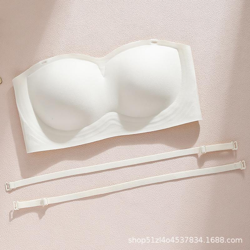 Removable Shoulder Strap Underwear Women's Non-slip Gathering Sub-breasts Invisible Non-marking Beauty Back Tube Top Breast Wrapping Underwear Bra
