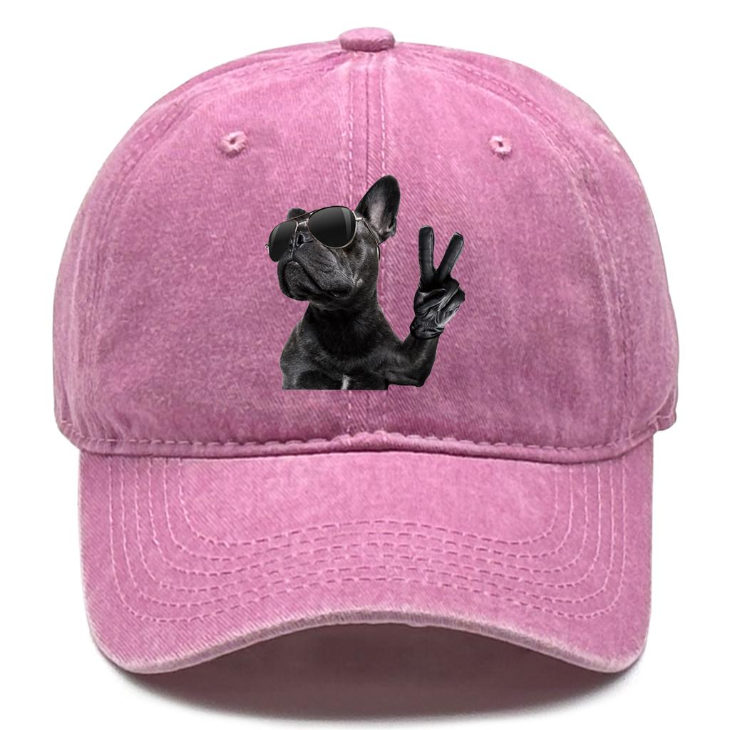 Cool Dog In Sunglasses Print Adjustable Sun Hat Sports Hat Headwear Leisure Snapback Baseball Cap Perfect For Outdoor Sports