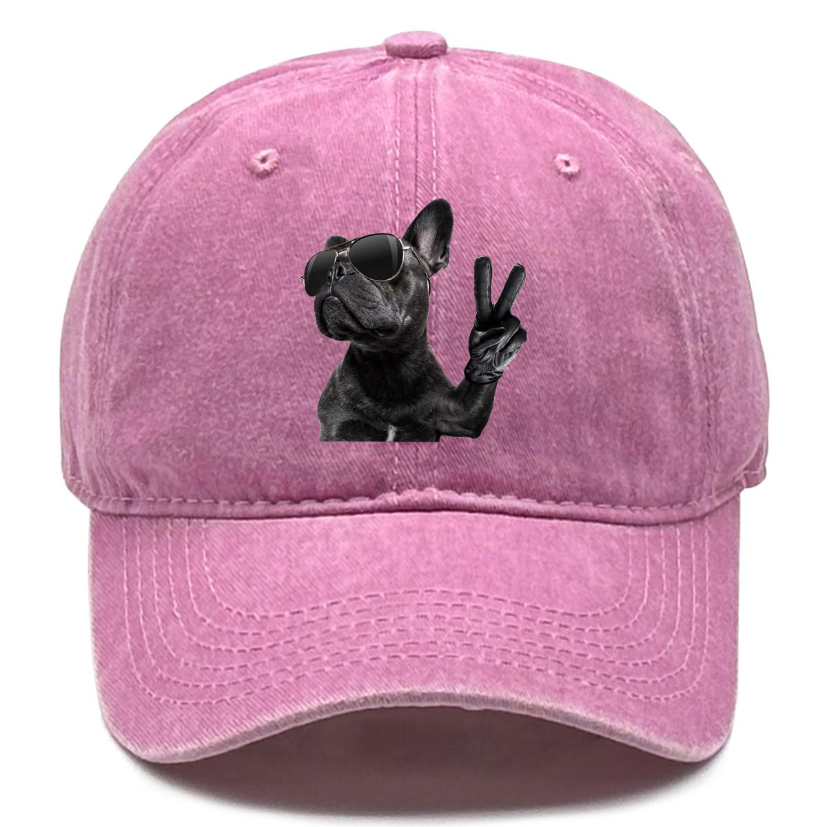 Cool Dog In Sunglasses Print Adjustable Sun Hat Sports Hat Headwear Leisure Snapback Baseball Cap Perfect For Outdoor Sports
