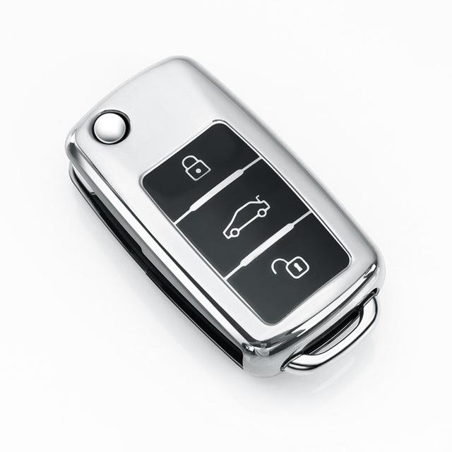 Držák krytu na klíče od auta Klíčenka pro VW Volkswagen Polo Golf Passat Beetle Caddy T5 Up Eos Tiguan Jetta pro Škoda Octavia A5
