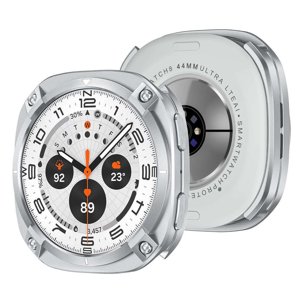 Armor Metal Case For Samsung Galaxy Watch 8 44mm Cover Case Accessories Hard Frame Metal Protective Bumper for Galaxy Watch 8