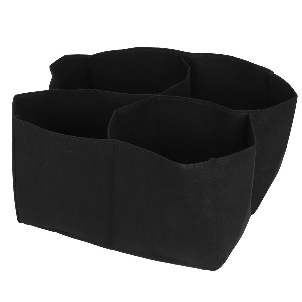 60x60x30CM 4 Compartimente Grilate Jardineră de Grădină Ridicată Sac de Plantare Cultivare Sac pentru Plante Legume