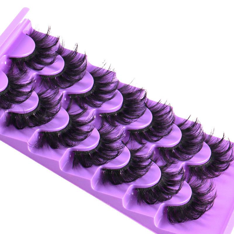 High Imitation Mink Hair False Eyelashes Dense Curl Simulation 7 Pairs Of Eyelashes
