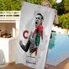 1 szt. R-Ronaldo Piłka Nożna Ręcznik Plażowy Szybkoschnący Bez Piasku Miękki Mikrofibra Ręcznik Kąpielowy dla Fanów Piłki Nożnej Basen Podróż Wakacje