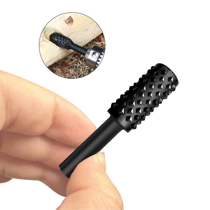 5pcs/set Woodworking Rotary Files Grinding Head Embossing Rotary File Wood Carving Tools Round Shank File Drill Bits Hand Tools