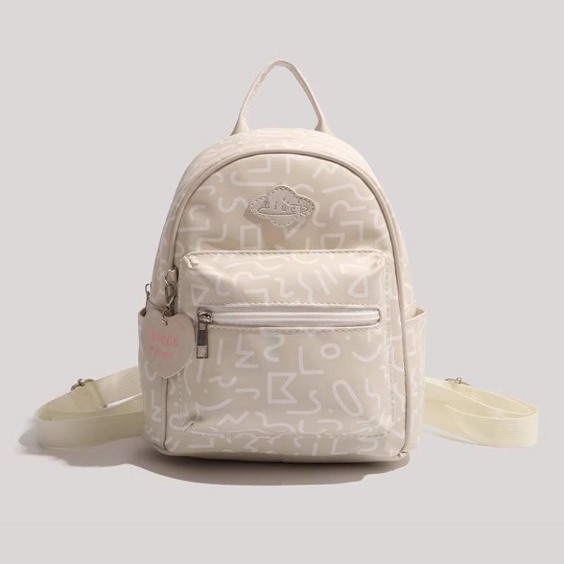 

Рюкзак для девочки-подростка, маленький рюкзак, легкий, универсальный и модный маленький школьный рюкзак для путешествий бежевый