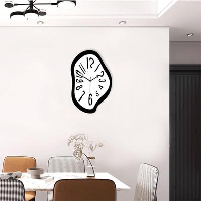 Wall Hanging Clock Decoration Gifts No Ticking Acrylic Ornament Sturdy for Living Room Cafe Bar